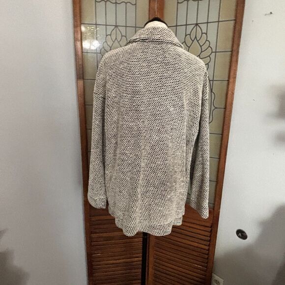 Marine Layer Birdseye Knit Blazer Black White Contrast Size Large - Picture 4 of 16